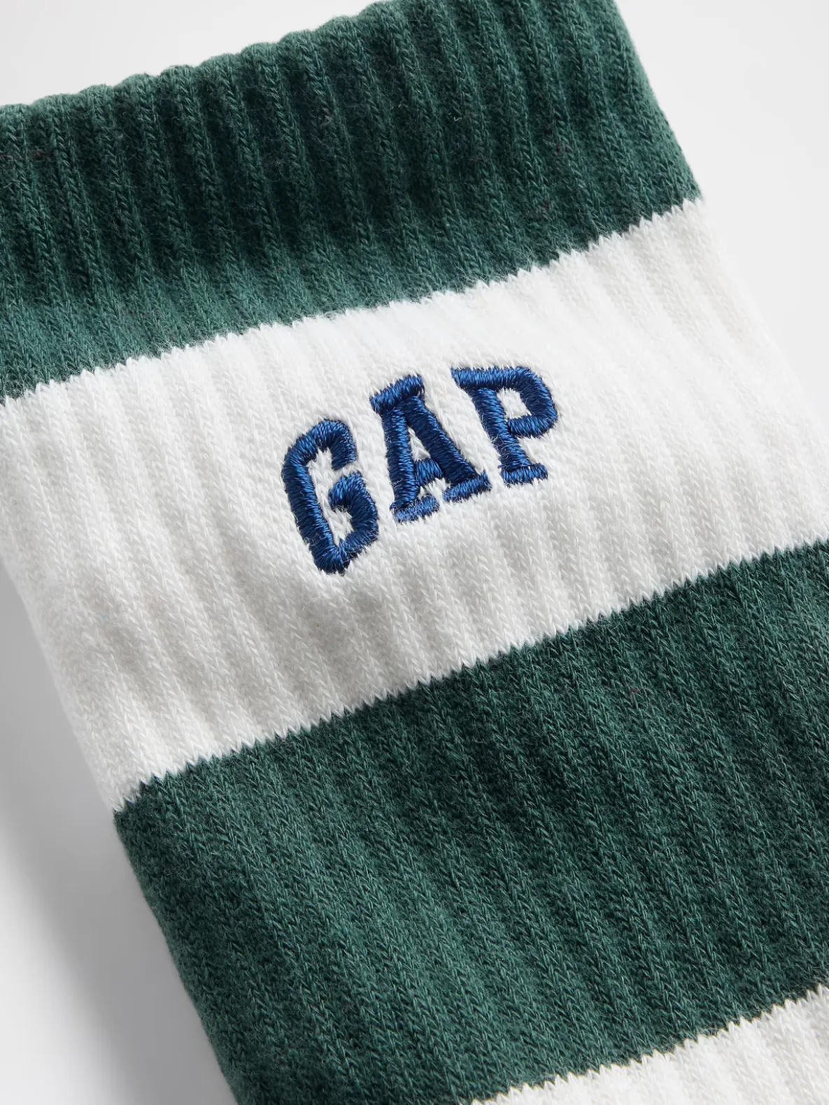 Rugby Stripe Logo Crew Socks