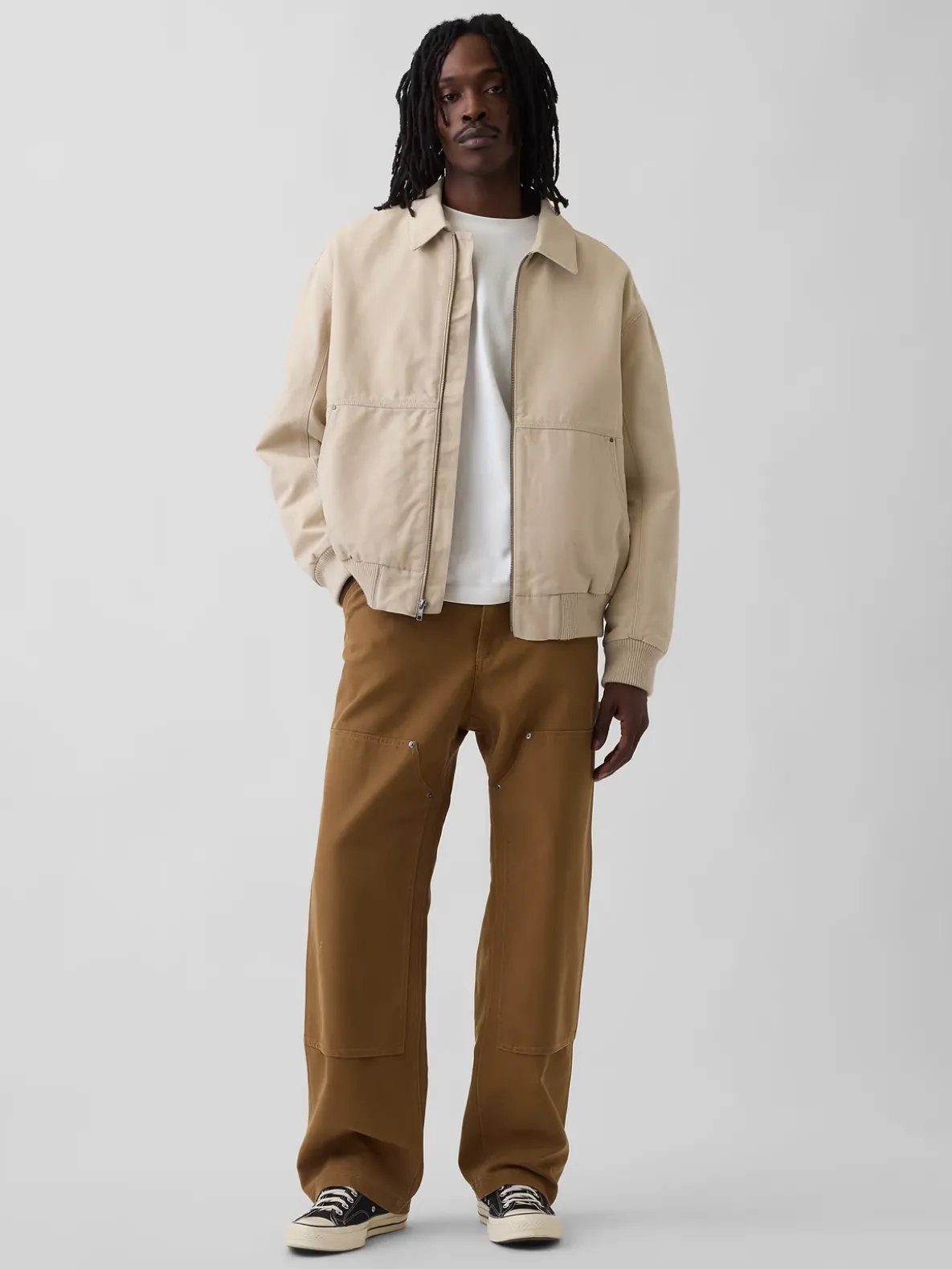 '90s Loose Canvas Double-Knee Carpenter Pants