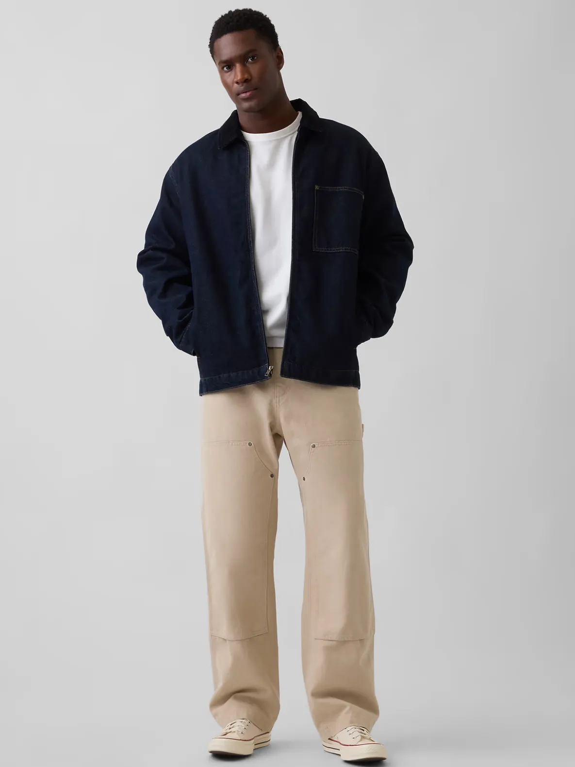 '90s Loose Canvas Double-Knee Carpenter Pants