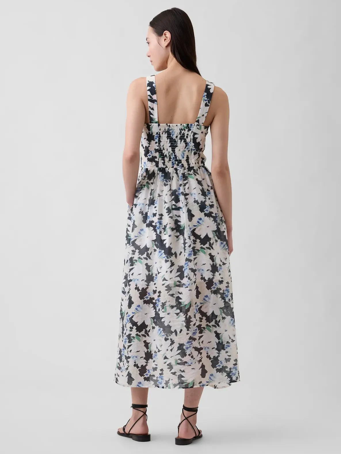 Seamed Drop-Waist Maxi Dress
