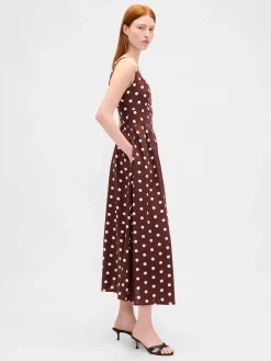 Seamed Drop-Waist Maxi Dress
