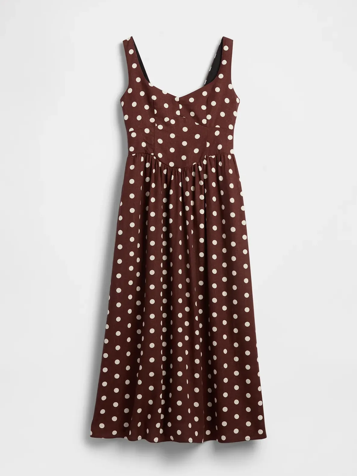 Seamed Drop-Waist Maxi Dress