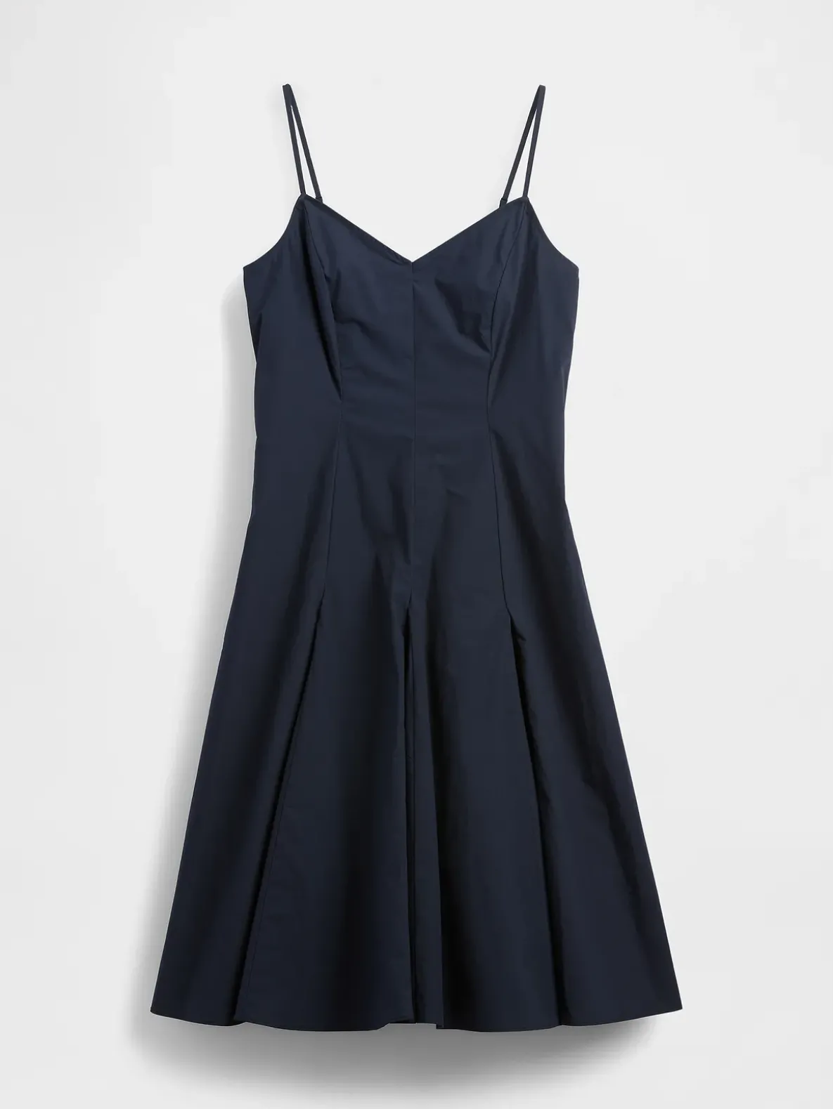 Seamed V-Neck Midi Dress