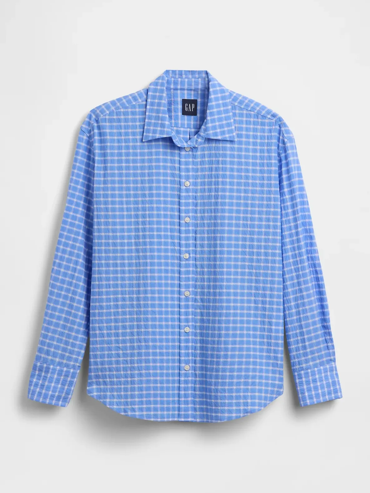 Seersucker Plaid Oversized Shirt