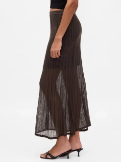 Sheer Maxi Sweater Skirt