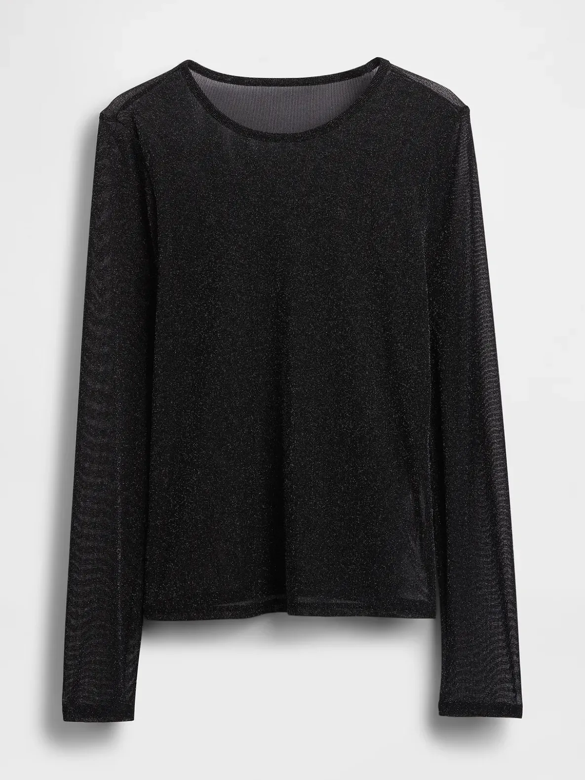 Sheer Metallic Mesh Top