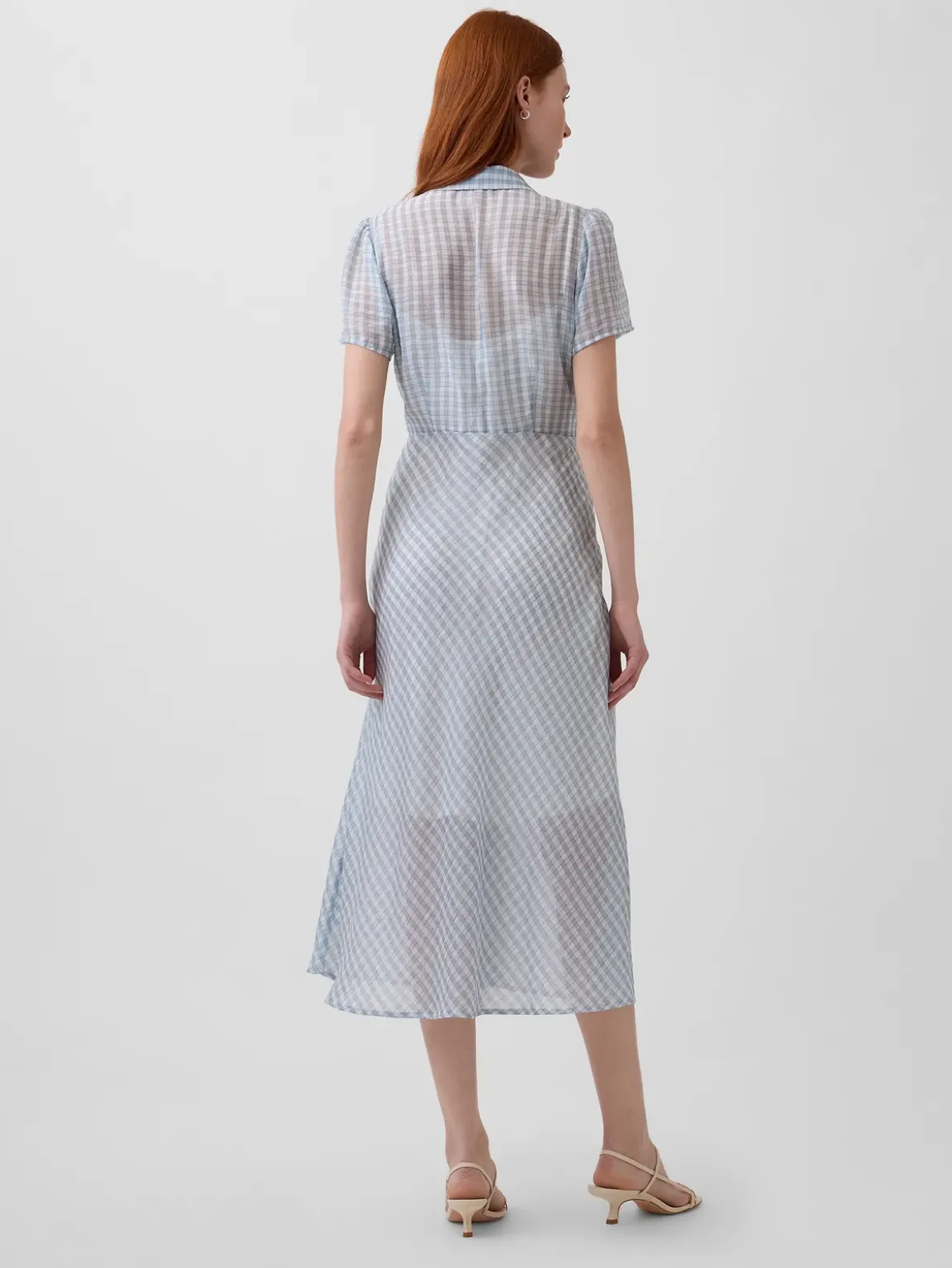 Sheer Midi Shirtdress