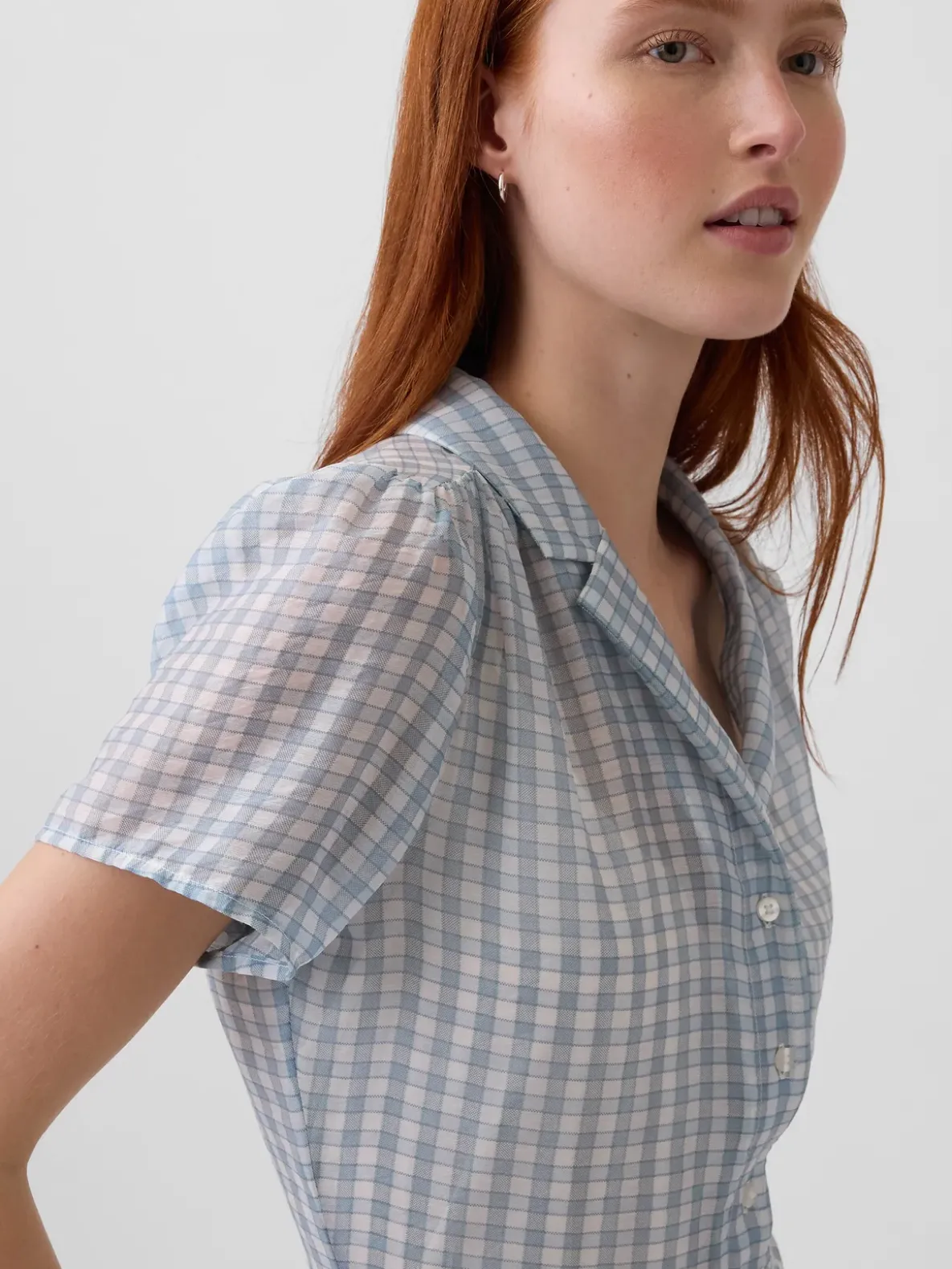 Sheer Midi Shirtdress