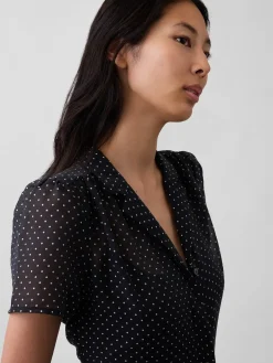 Sheer Midi Shirtdress