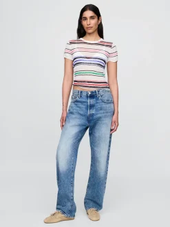 Sheer Rib Sweater T-Shirt
