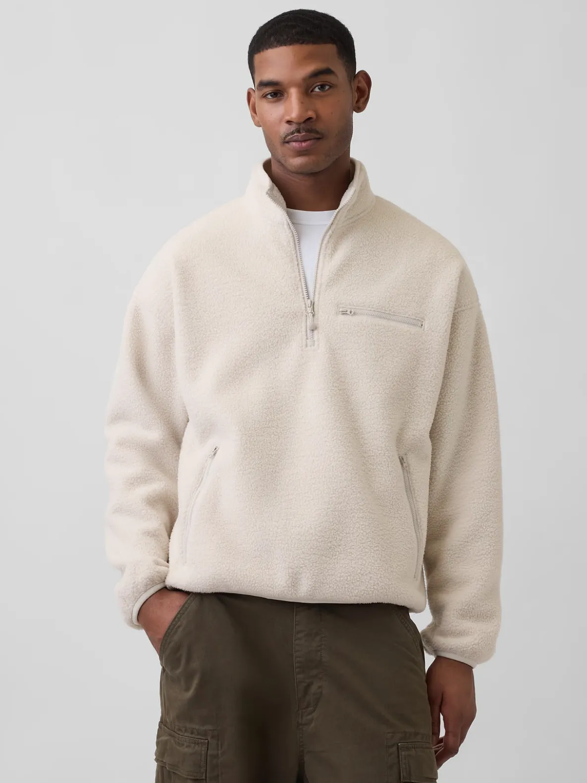 Sherpa Oversized Half-Zip Pullover