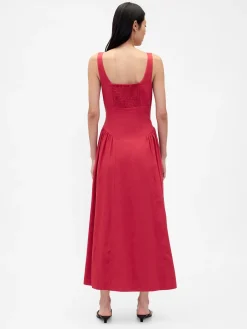 Shirred Maxi Dress