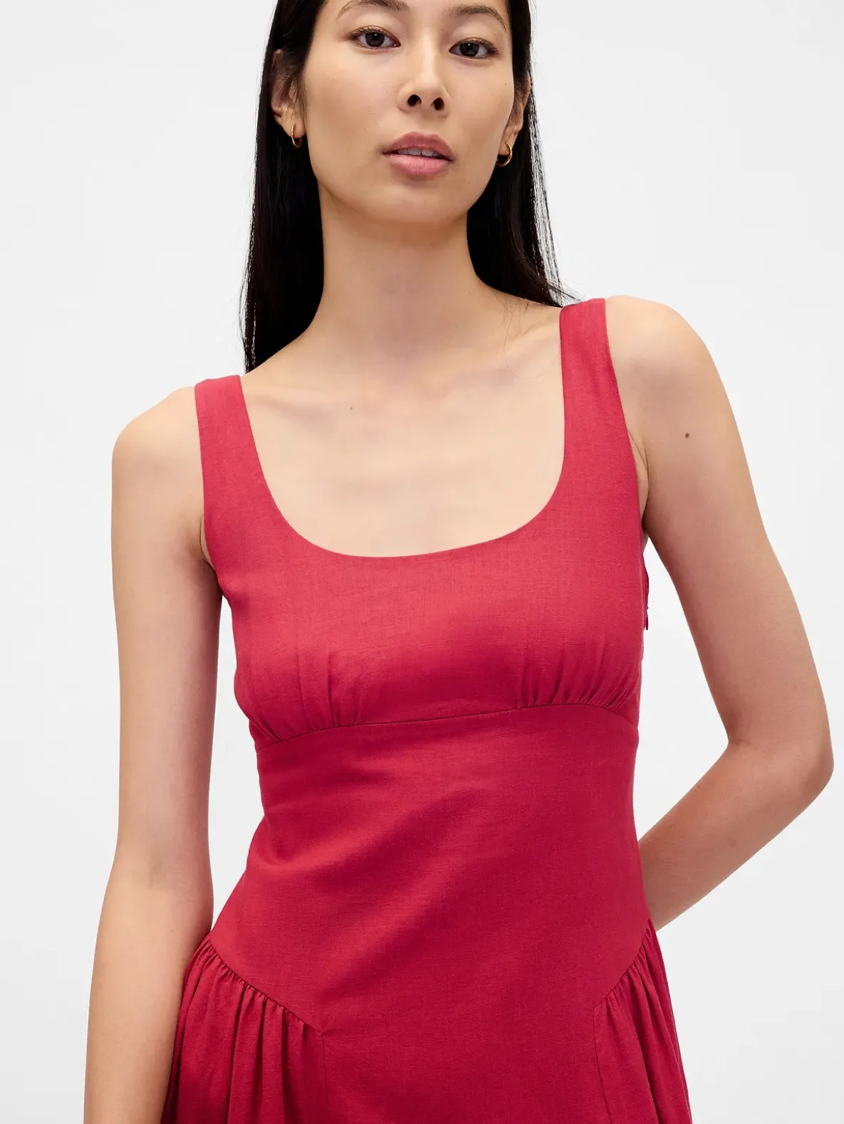 Shirred Maxi Dress
