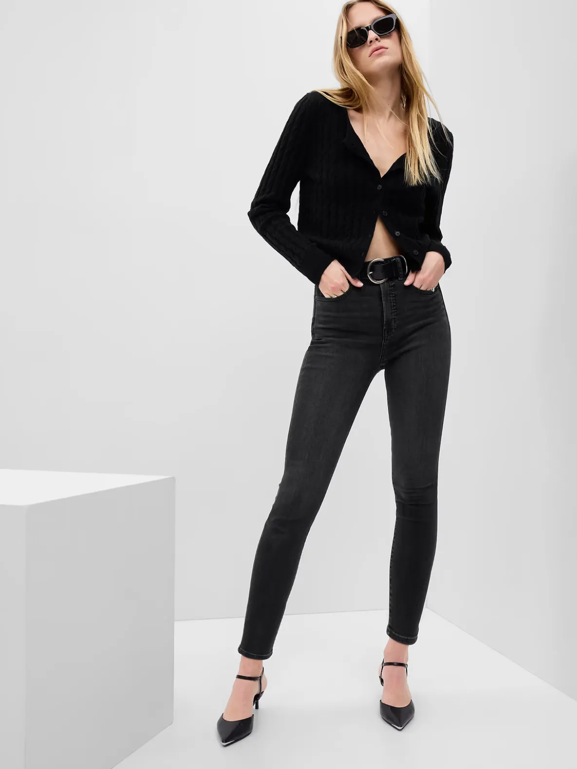 Sky High Rise True Skinny Jeans