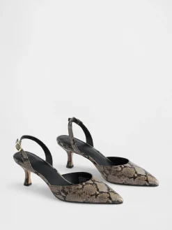 Slingback Kitten Heels