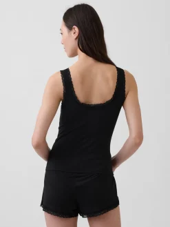 Softest Modal Lace-Trim PJ Tank Top
