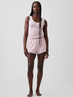 Softest Modal Lace-Trim PJ Shorts