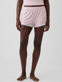 Softest Modal Lace-Trim PJ Shorts