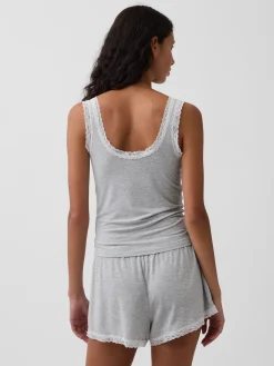 Softest Modal Lace-Trim PJ Tank Top