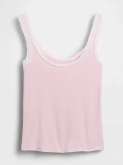 Softest Modal Lace-Trim PJ Tank Top