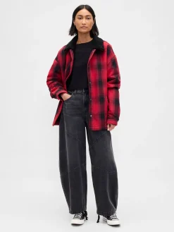Stranger Things Adult Sherpa-Lined Shirt Jacket