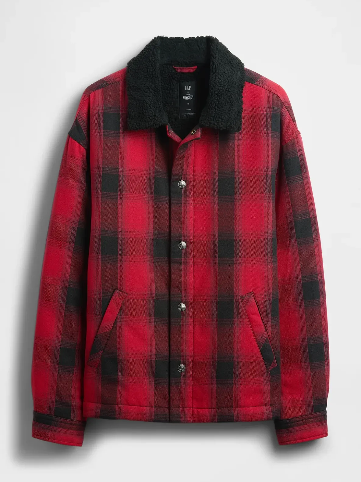 Stranger Things Adult Sherpa-Lined Shirt Jacket