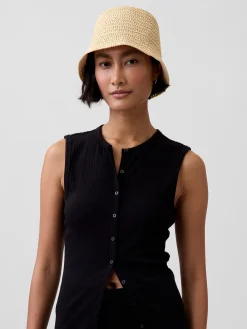 Straw Bucket Hat