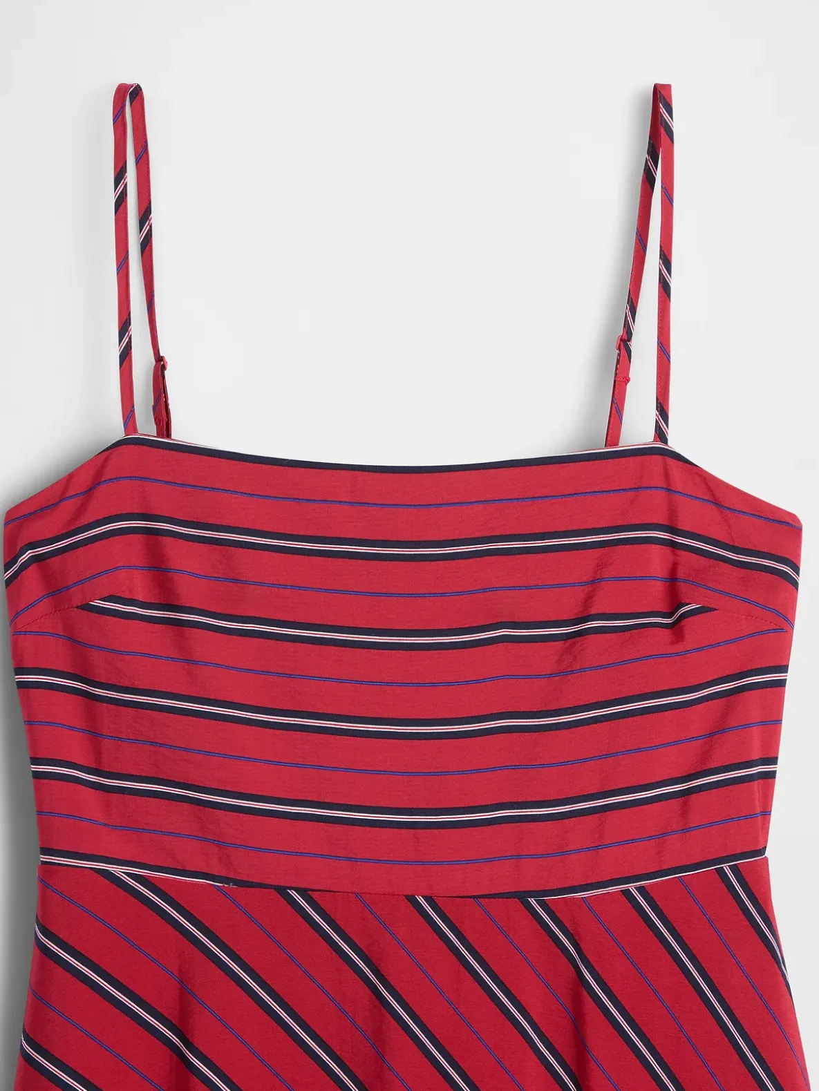 Stripe Handkerchief Midi Dress