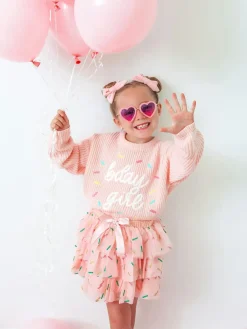 Sweet Wink Birthday Girl Sprinkle Knit Sweater