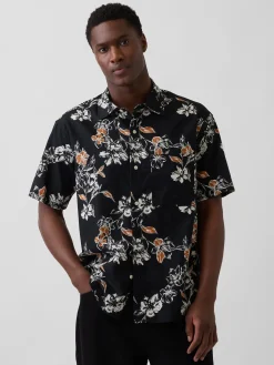 Textured Linen-Cotton Shirt
