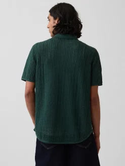 Textured Relaxed Sweater Shirt