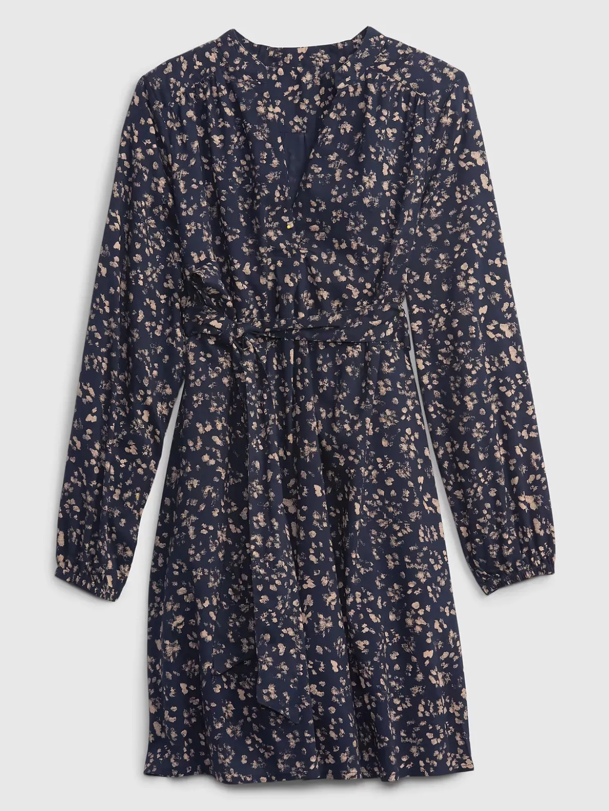 Tie-Belt Print Dress