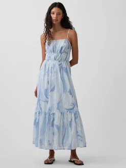 Tiered Tie-Back Maxi Dress