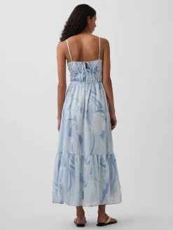 Tiered Tie-Back Maxi Dress