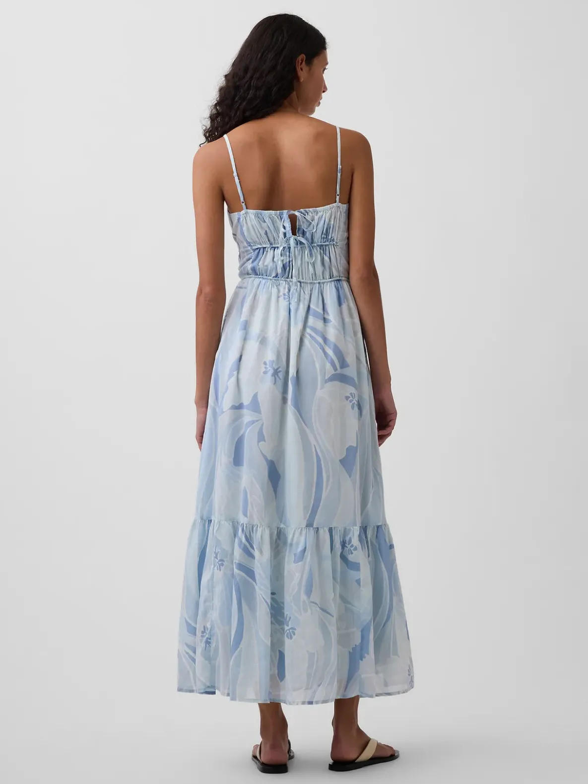 Tiered Tie-Back Maxi Dress