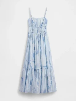 Tiered Tie-Back Maxi Dress