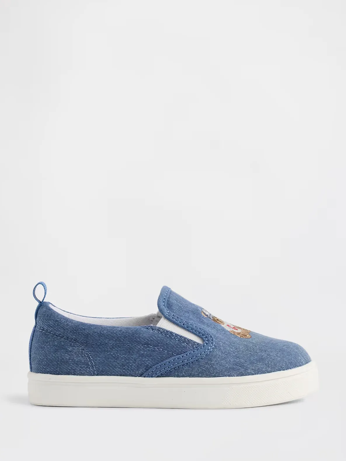 Toddler Denim Brannan Bear Slip-On Sneakers