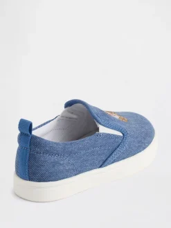 Toddler Denim Brannan Bear Slip-On Sneakers