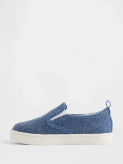 Toddler Denim Brannan Bear Slip-On Sneakers