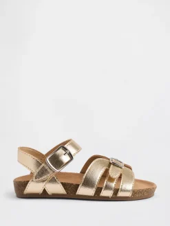 Toddler Metallic Strap Sandals