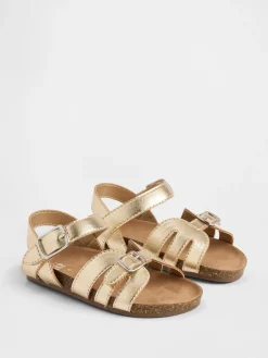 Toddler Metallic Strap Sandals