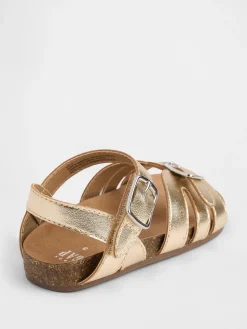 Toddler Metallic Strap Sandals