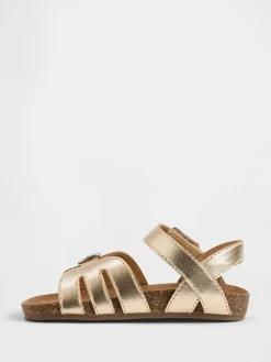 Toddler Metallic Strap Sandals