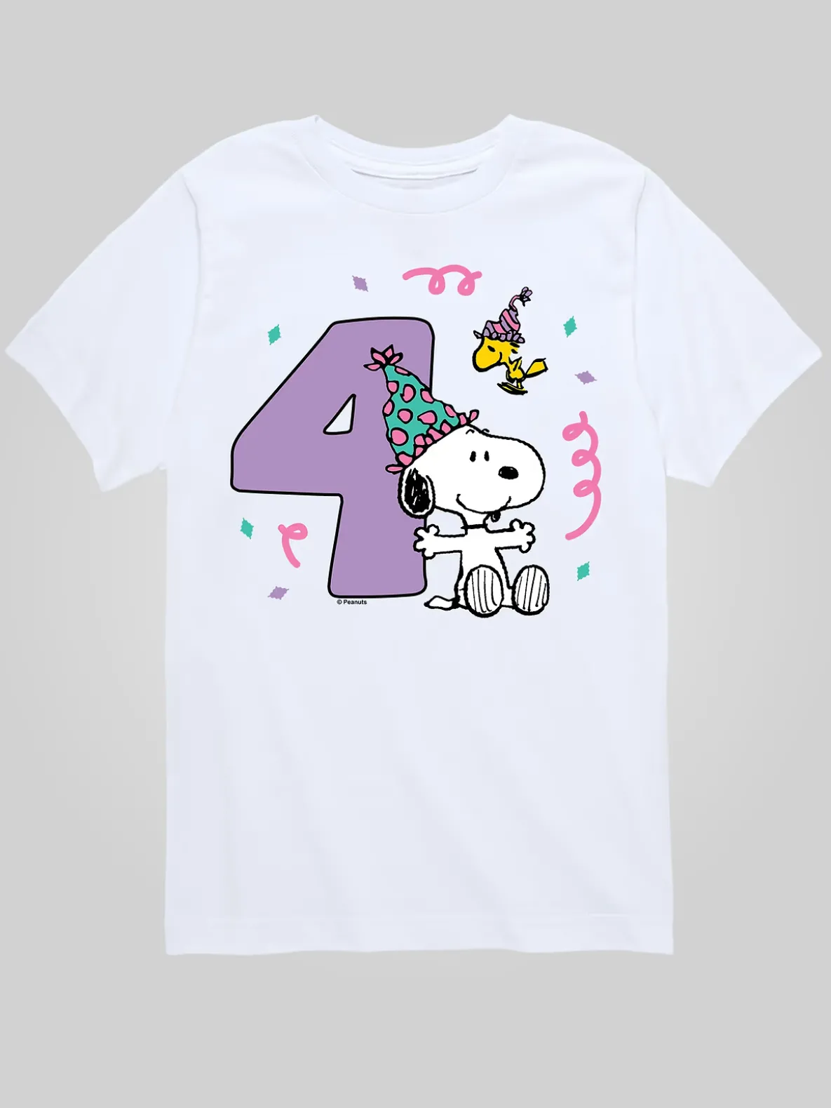 Toddler Peanuts 4th Birthday Short Sleeve Graphic T-Shirt