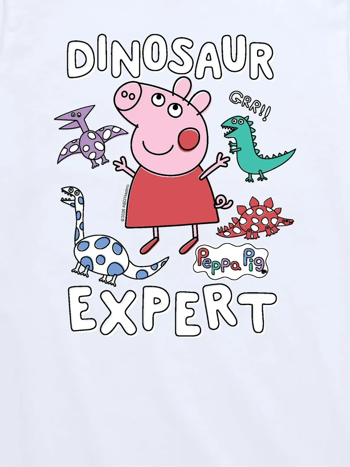 Toddler Peppa Pig Dinosaur Expert Short Sleeve Graphic T-Shirt