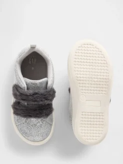 Toddler Vegan Fur Glitter Sneakers