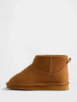 Toddler Vegan Suede Sherpa-Lined Boots