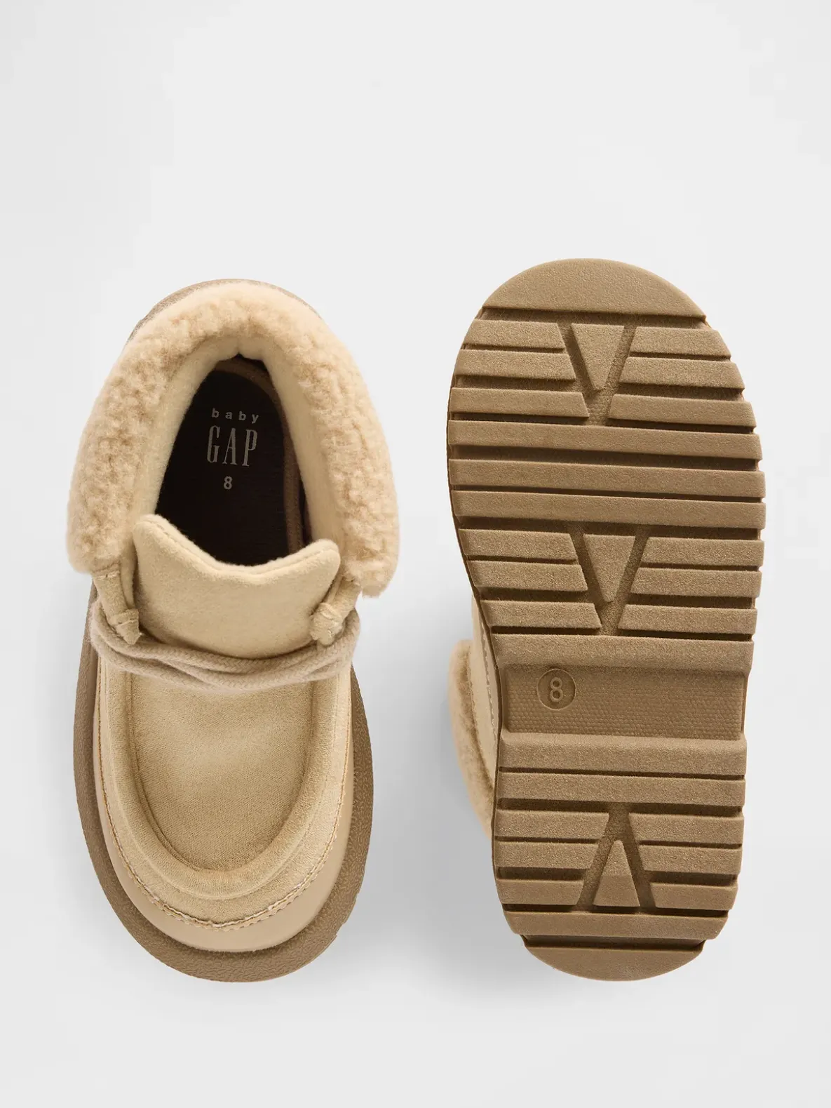 Toddler Vegan Suede Sherpa-Cuff Boots