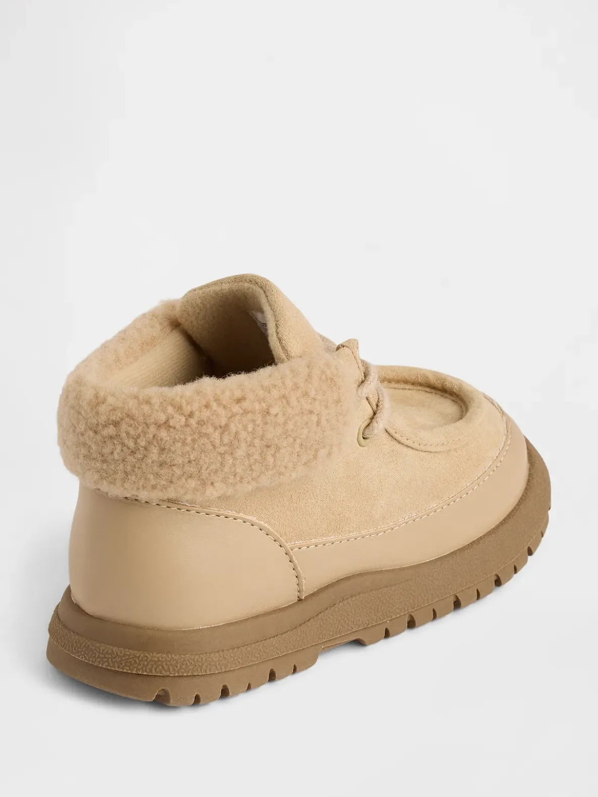 Toddler Vegan Suede Sherpa-Cuff Boots