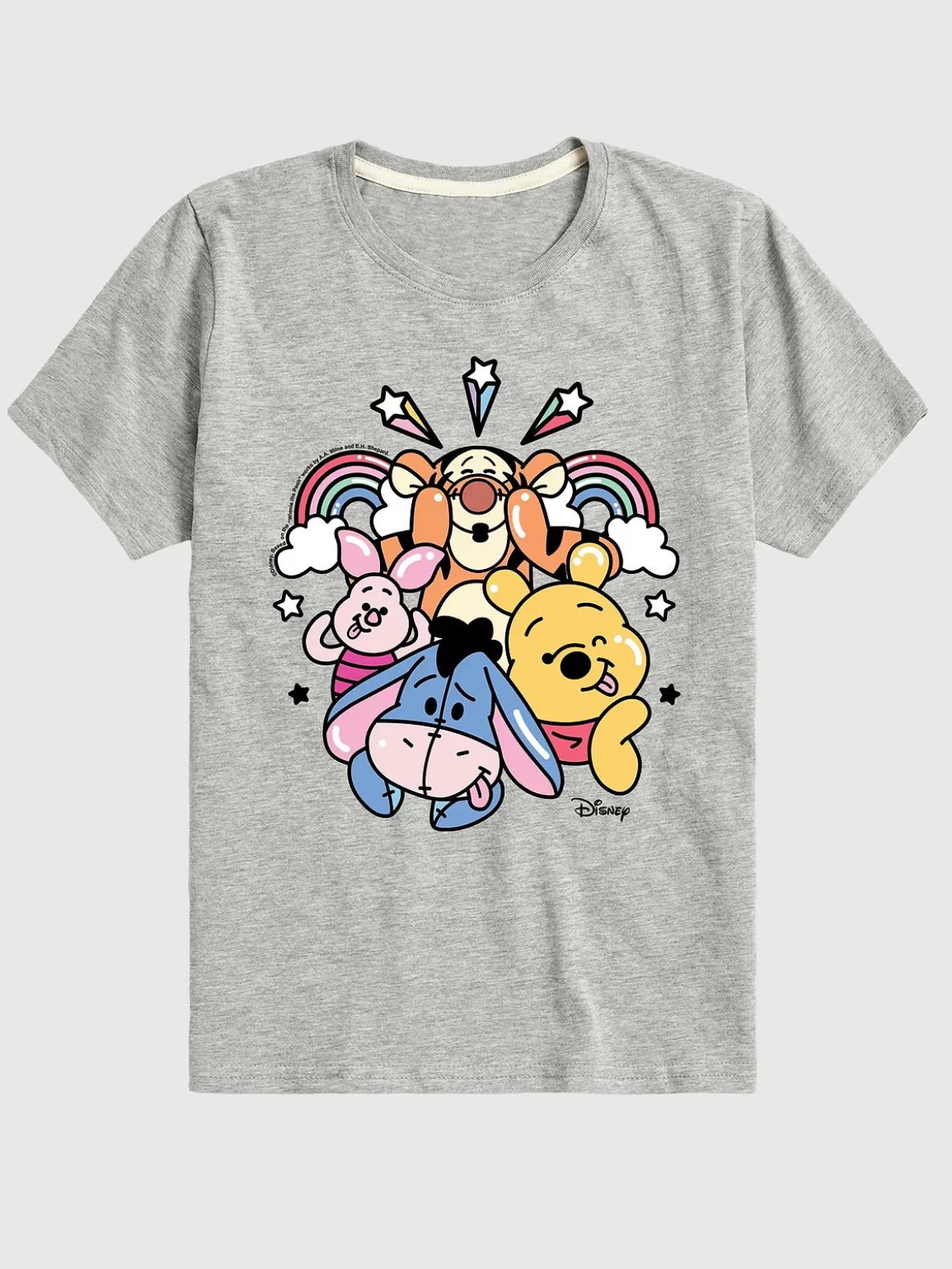 Toddler Winnie the Pooh and Friends Rainbow and Stars Short Sleeve Graphic Tee